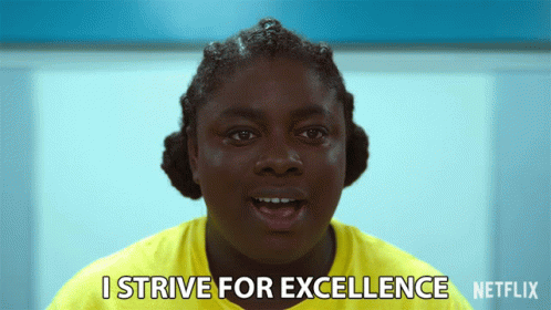 I Strive For Excellence In Everything I Do GIF