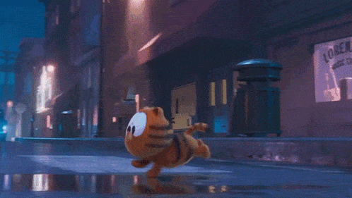 Crossing The Road Garfield GIF - Crossing The Road Garfield The Garfield Movie GIFs