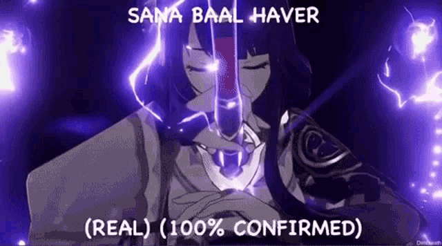 a cartoon of a woman holding a sword and a purple lightning bolt .