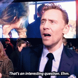 Tom Hiddleston Loki GIF - Tom Hiddleston Loki Interesting Question GIFs