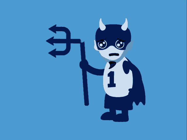 a cartoon character with the number 1 on his jersey