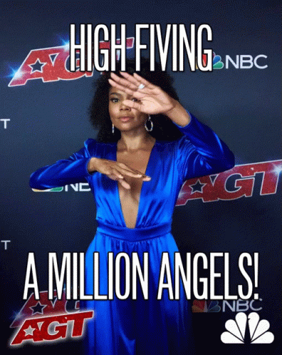 High Fiving A Million Angels High Five GIF - High Fiving A Million Angels High Five Million Angels GIFs