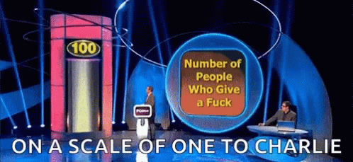 Number Of People One To Charlie GIF - Number Of People One To Charlie Who Cares GIFs