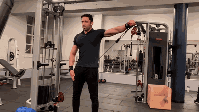 Cable Lateral Raise Single Arm GIF - Cable Lateral Raise Single Arm GIFs