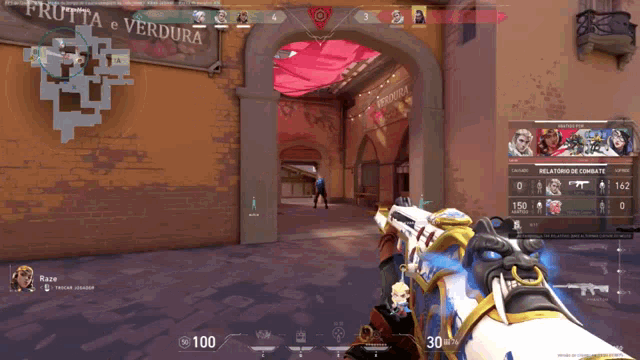 a screenshot of a video game shows a person holding a gun with the number 18 on it