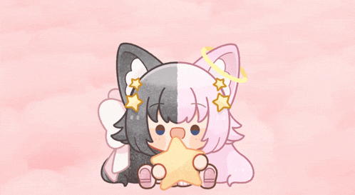 a cartoon drawing of a girl holding a star with the words thank you for joining below her