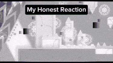 a screenshot of a video game with the words " my honest reaction " at the top