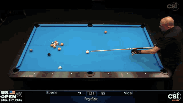 a pool table with the name vidal at the top