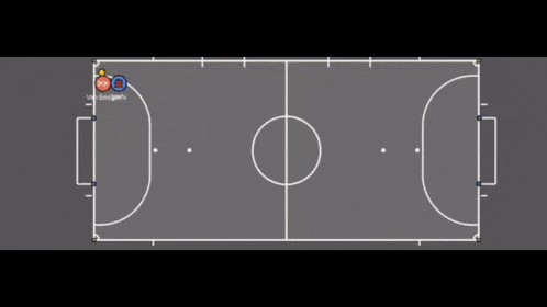 a diagram of a soccer field with a circle in the middle that says van busk on it