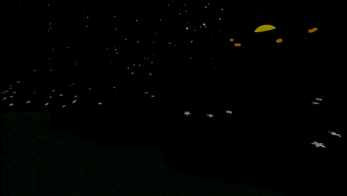 a computer generated image of a forest with trees and a yellow circle in the middle