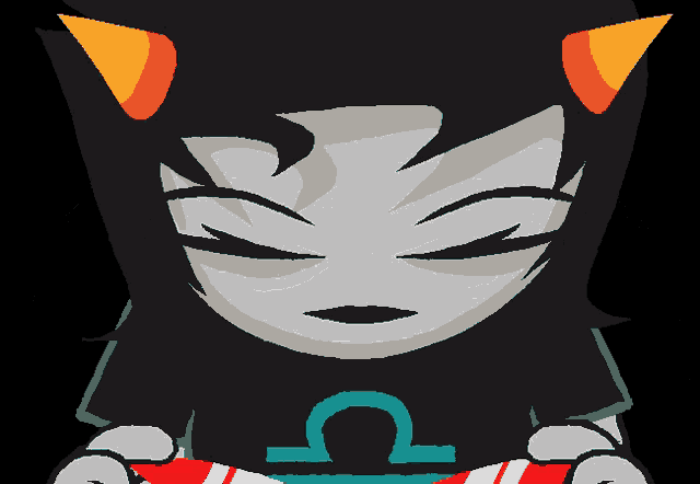 a cartoon character with a scale on her shirt