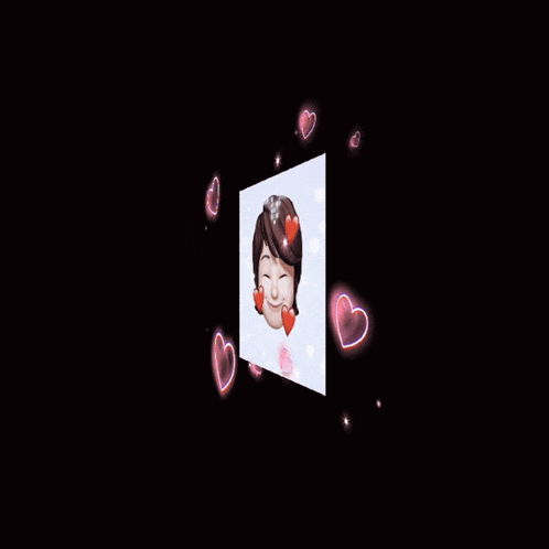 a picture of a girl with heart shaped eyes