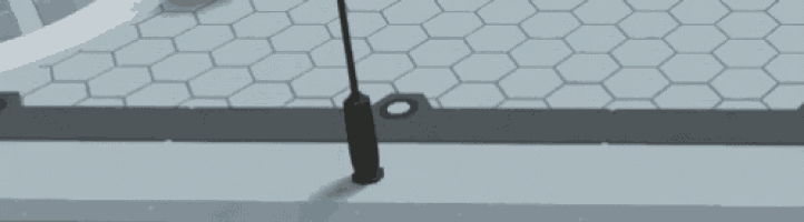 a rabbit is hanging from a fishing rod on a fishing rod .