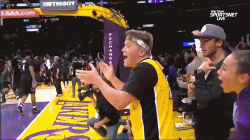 What GIF - Fake Lakers Jersey Fan Excited GIFs