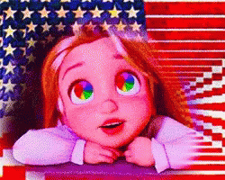 Rapunzel American Flag GIF - Rapunzel American Flag Color Wheel GIFs