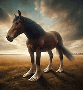 a barefoot horse is standing in a field .