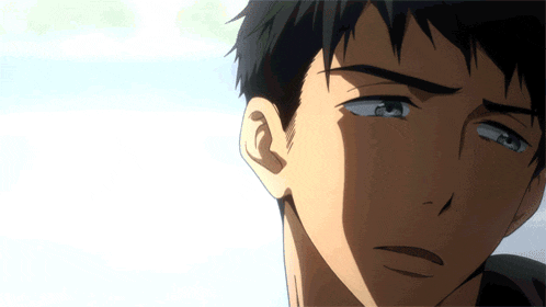 a close up of a man 's face with a shadow on it
