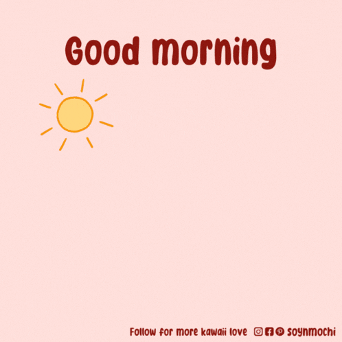 a cartoon drawing of a dog with the words " good morn " on its head
