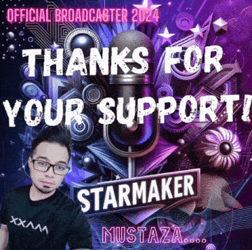 a poster that says " thanks for your support "