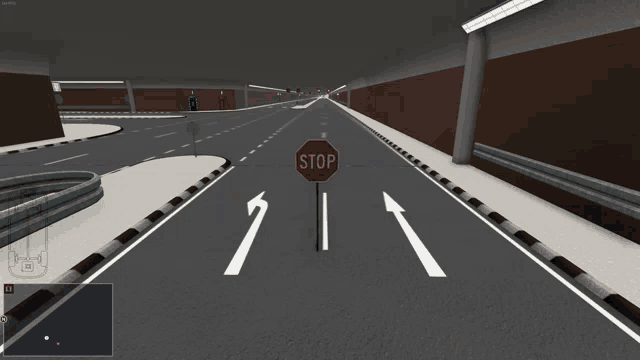 a red stop sign is in the middle of a road