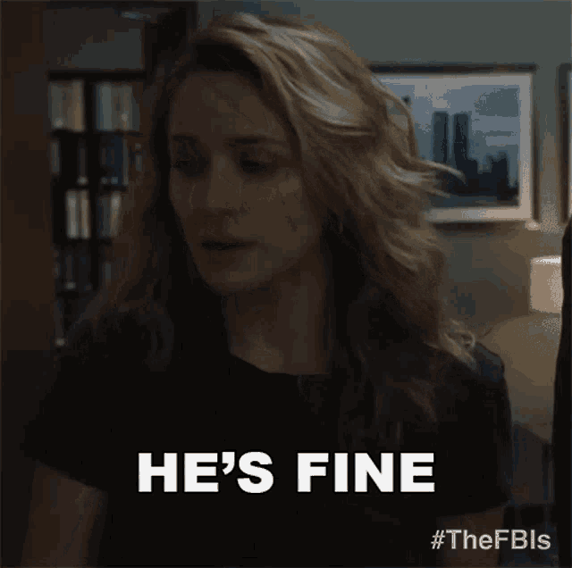 a woman is saying he 's fine while standing in a room .