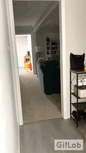 a hallway with a giflab watermark on the bottom right