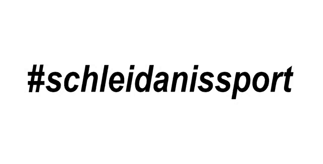 a black and white logo for a company called schleidanissport