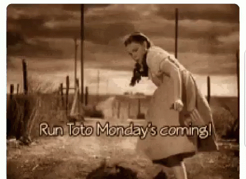 Monday Morning Weekends Over GIF - Monday Morning Weekends Over Toto GIFs