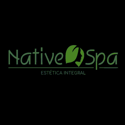 the logo for native spa shows a woman 's face and leaf