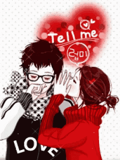 a girl is kissing a boy who is wearing glasses and a black shirt that says love