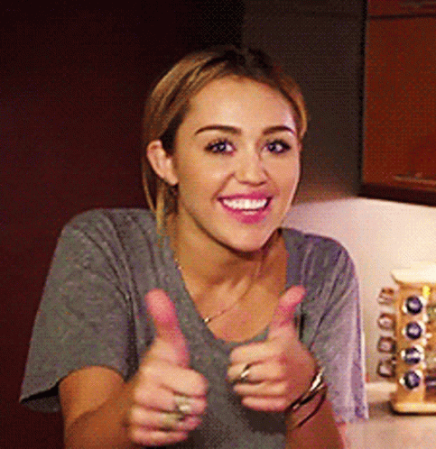 Miley Cyrus Thumbs Up GIF - Miley Cyrus Thumbs Up Great GIFs