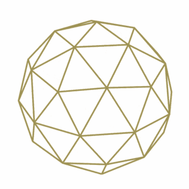 a drawing of a sphere made of triangles and lines