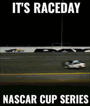 a poster for the nascar cup series shows a race