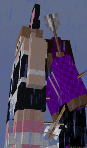 a minecraft screenshot of a person with arrows in their back