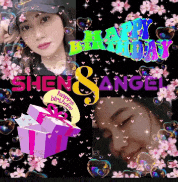 a picture of a girl with the words happy birthday