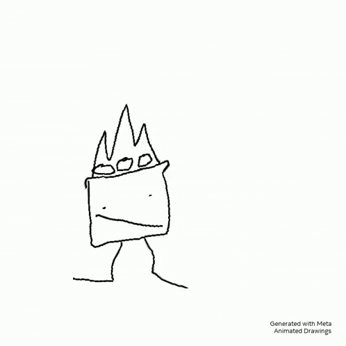 a black and white drawing of a box with a crown on top of it .
