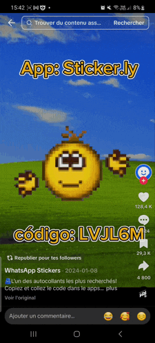 a screenshot of the app sticker.ly website