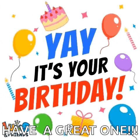 a birthday greeting card that says yay it 's your birthday