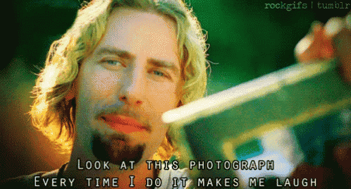 a man with a beard says look at this photograph every time he does it makes me laugh