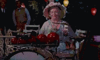 Pollyanna Granny Drummer GIF - Pollyanna Granny Drummer Old Movies GIFs
