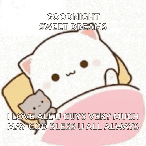 a cartoon cat is laying in a bed with a cat on it .