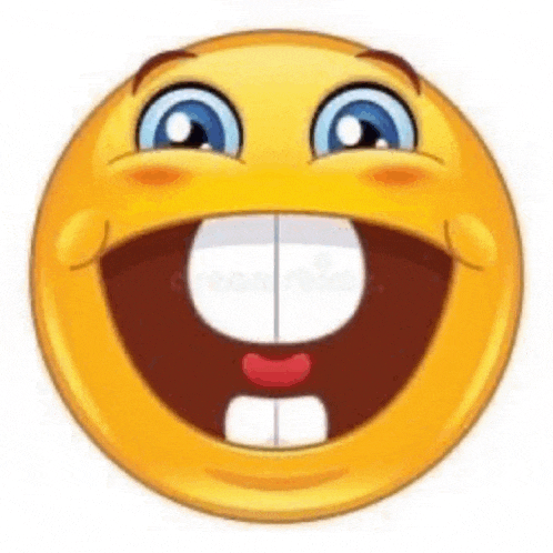 a smiley face with a big smile and a huge mouth .
