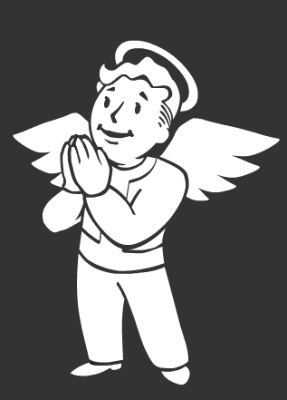 a black and white drawing of a man with angel wings and a halo on his head
