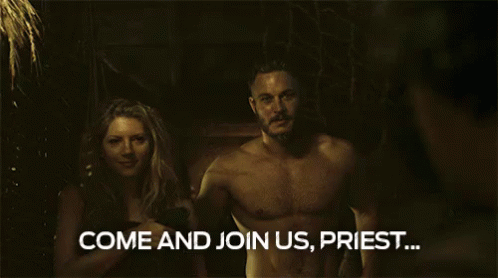 Devil'S Three Way GIF - Threesome Joinus Come And Join Us Priest GIFs