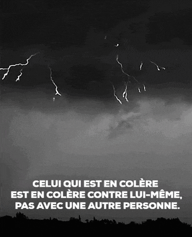 a black and white photo of lightning with a quote in the bottom right corner
