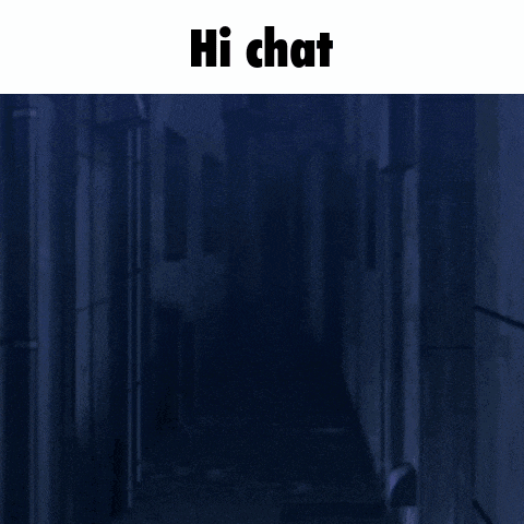 a picture of a girl with a mask and the words hi chat on top