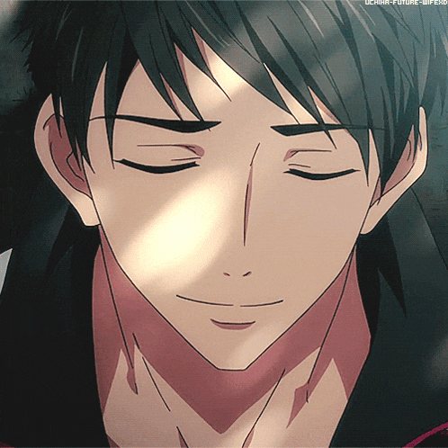 a close up of a man 's face with the words uchiha-future-wifexd on the bottom right