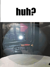a screenshot of a video game with the words huh on the top