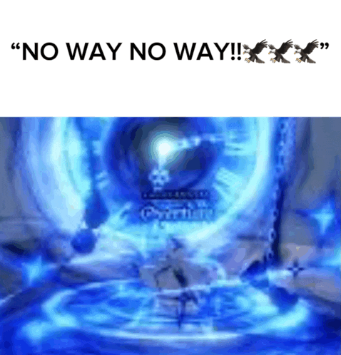 a blue background with the words " no way no way " written on it