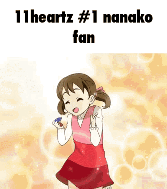 a picture of a little girl with the words 11heartz # 1 nanako fan